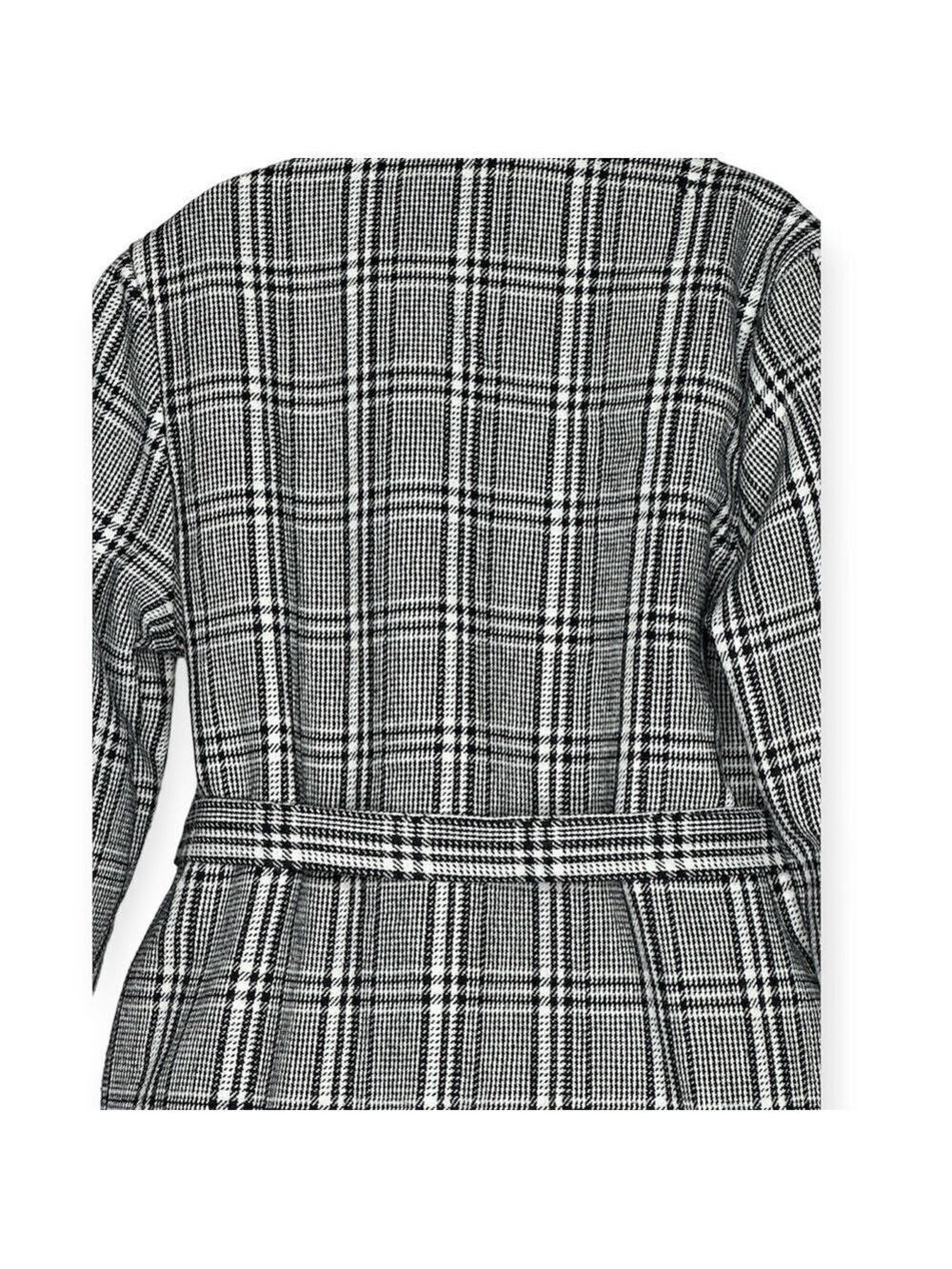 Shein‎ Plaid Belted Double Breasted Coat Girls 9Y - Picture 7 of 11